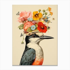 Bird With A Flower Crown Chimney Swift 1 Canvas Print