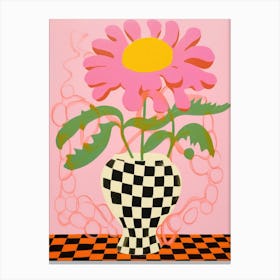 Marigolds Flower Vase 2 Canvas Print
