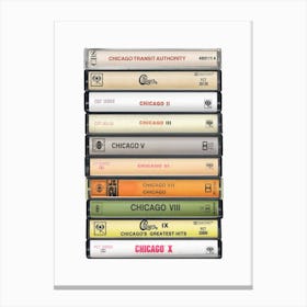 Chicago - Albums - Cassette Print Canvas Print