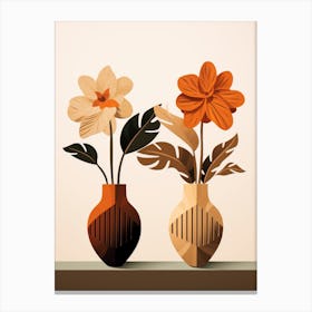 Vases With Flowers 1 Canvas Print