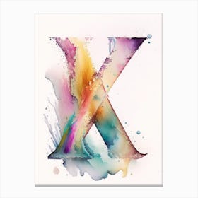 X, Letter, Alphabet Storybook Watercolour 3 Canvas Print