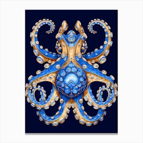 Southern Blue Ringed Octopus Illustration 3 Canvas Print