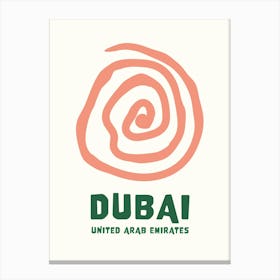 Dubai Peach Canvas Print