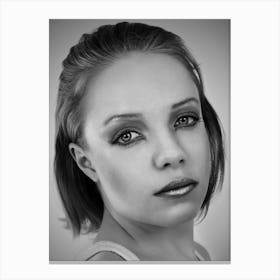 Black And White Portrait 2 Canvas Print