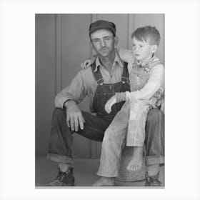 Migratory Laborer And His Son Living At The Agua Fria Migratory Labor Camp, Arizona By Russell Lee Canvas Print