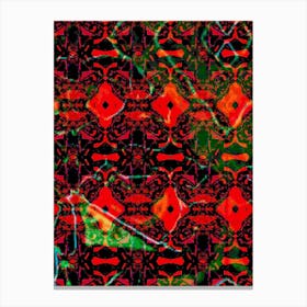 Abstract Red And Black Pattern 1 Canvas Print