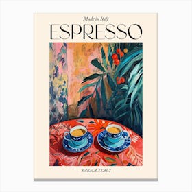 Parma Espresso Made In Italy 3 Poster Canvas Print