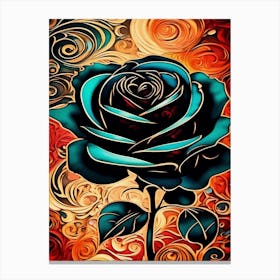 Blue Rose Canvas Print