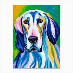 Afghan Hound Fauvist Style dog Canvas Print