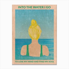 Into The Water Blonde Canvas Print
