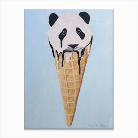 Icecream Panda Canvas Print