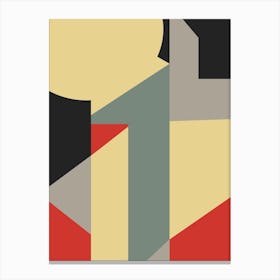 Retro Abstract Geometric Shapes 04 Canvas Print