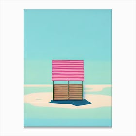 Lone Pink Sea Shack Canvas Print