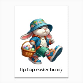 Easter bunny hip hop.kids rooms.nursery rooms.gifts for kids.9 Canvas Print