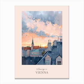 Mornings In Vienna Rooftops Morning Skyline 1 Canvas Print
