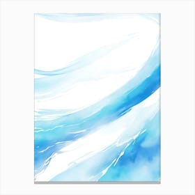 Blue Ocean Wave Watercolor Vertical Composition 129 Canvas Print
