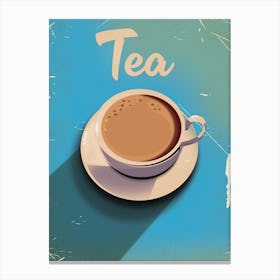 Vintage style tea commercial Canvas Print