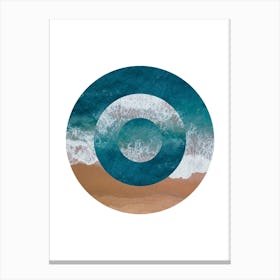 Abstract Circle Beach Canvas Print