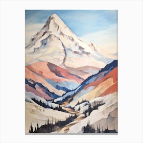 Mount Logan Canada 2 Mountain Painting Canvas Print