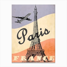 Paris Vintage Travel Canvas Print