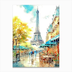 Eiffel Tower Painting Canvas Print