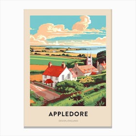 Devon Vintage Travel Poster Appledore 3 Canvas Print