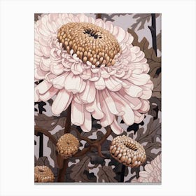 Flower Illustration Chrysanthemum 2 Canvas Print