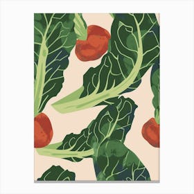 Leafy Green Vegetable Pattern  Canvas Print