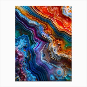 colorful agate slice Canvas Print