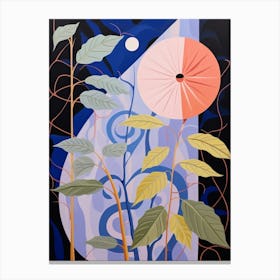 Moonflower 3 Hilma Af Klint Inspired Pastel Flower Painting Canvas Print