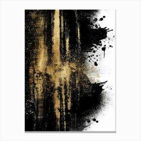 Abstract Black And Gold Painting 43 Canvas Print