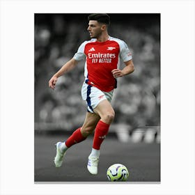 Declan Rice Of Arsenal Vintage Canvas Print