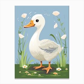Baby Animal Illustration  Goose 2 Canvas Print