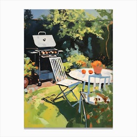 Barbecue In The Garden - expressionism Canvas Print