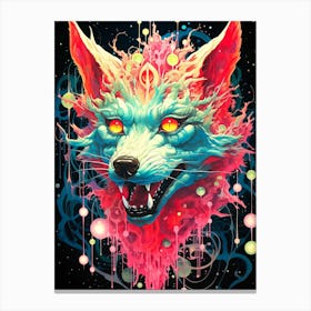 Psychedelic Fox Canvas Print