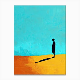 Person - Woman In The Desert, Minimalism Canvas Print