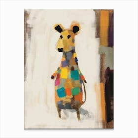Mouse 1 Kids Patchwork Painting Canvas Print