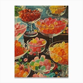Jelly Beans Candy Sweets Pattern 3 Canvas Print