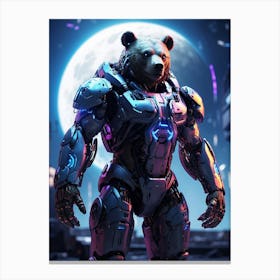 Bear In Cyborg Body #3 Canvas Print