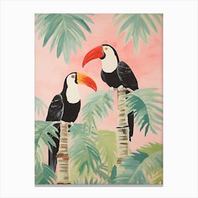Vintage Japanese Inspired Bird Print Toucan 1 Canvas Print