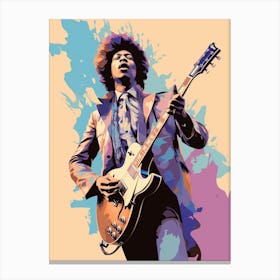 Jimi Hendrix Pastel Portrait 3 Canvas Print