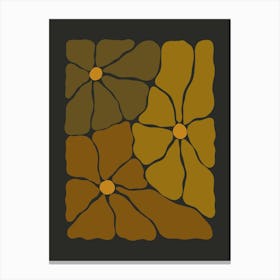 Moody Autumn Flower Trio 4 Canvas Print