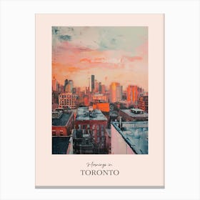 Mornings In Toronto Rooftops Morning Skyline 2 Canvas Print