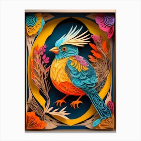 Bird In A Frame-Reimagined Canvas Print