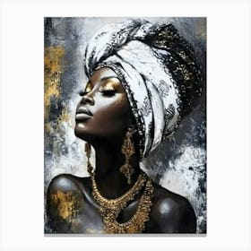 African Woman In Turban 1 Canvas Print