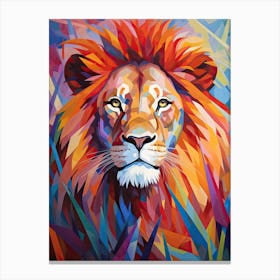 Lion Art Painting Expressionism Style 2 Canvas Print