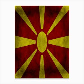 Macedonia Flag Texture Canvas Print