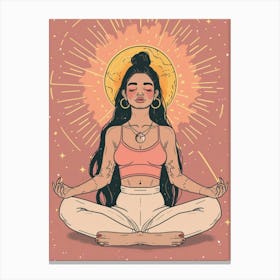 yoga women Canvas Print