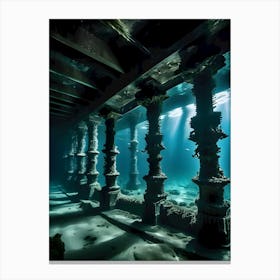 Underwater Pillars-Reimagined Canvas Print