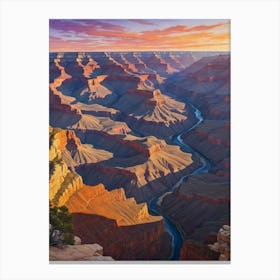 Grand Canyon At Sunset 1 Canvas Print